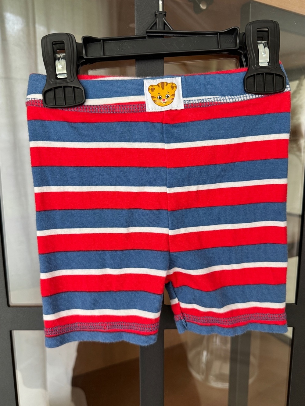 Daniel Tiger tv show shorts striped red blue toddler boys patch pajamas 2018
